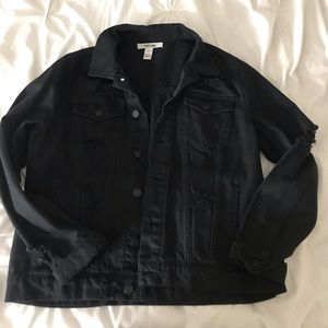 black jean jacket